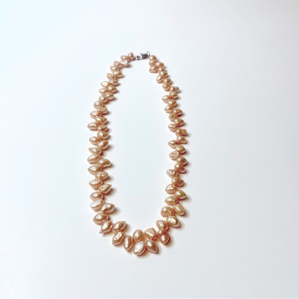 Peach Baroque Pearl Necklace